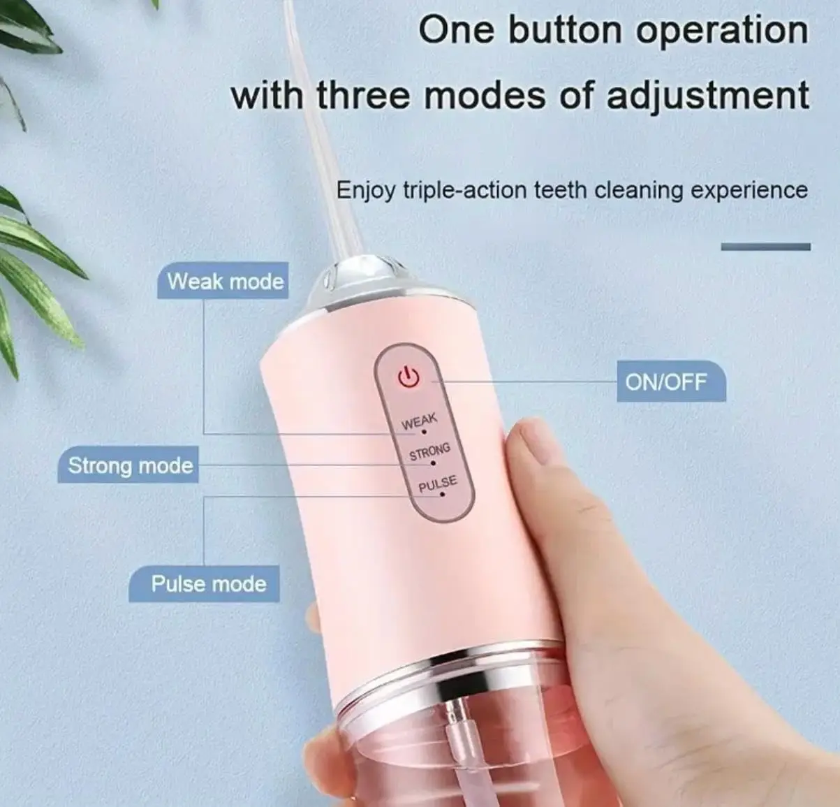 Cordless Water Dental Flosser for Teeth Portable Oral Irrigator, 4modes Removable Water Tank for Easy Cleaning for Home Travel
