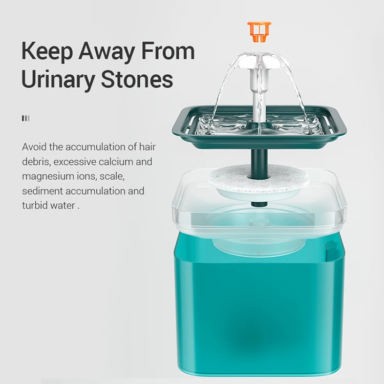 Dropship Automatic Cat Water Fountain Filter Indoor 2L LED Drinker for Cat Water Dispenser Pet Drinking Fountain for Cats Feeder