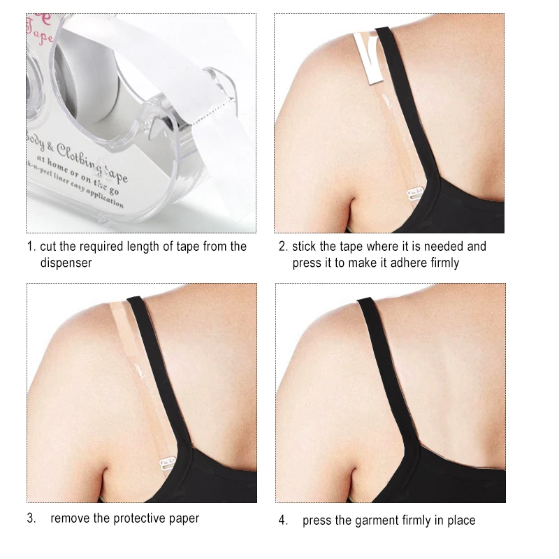 Underwear Accessories Non-slip Waterproof Double-Sided Tape Convenient Anti-Glare PVC Measure