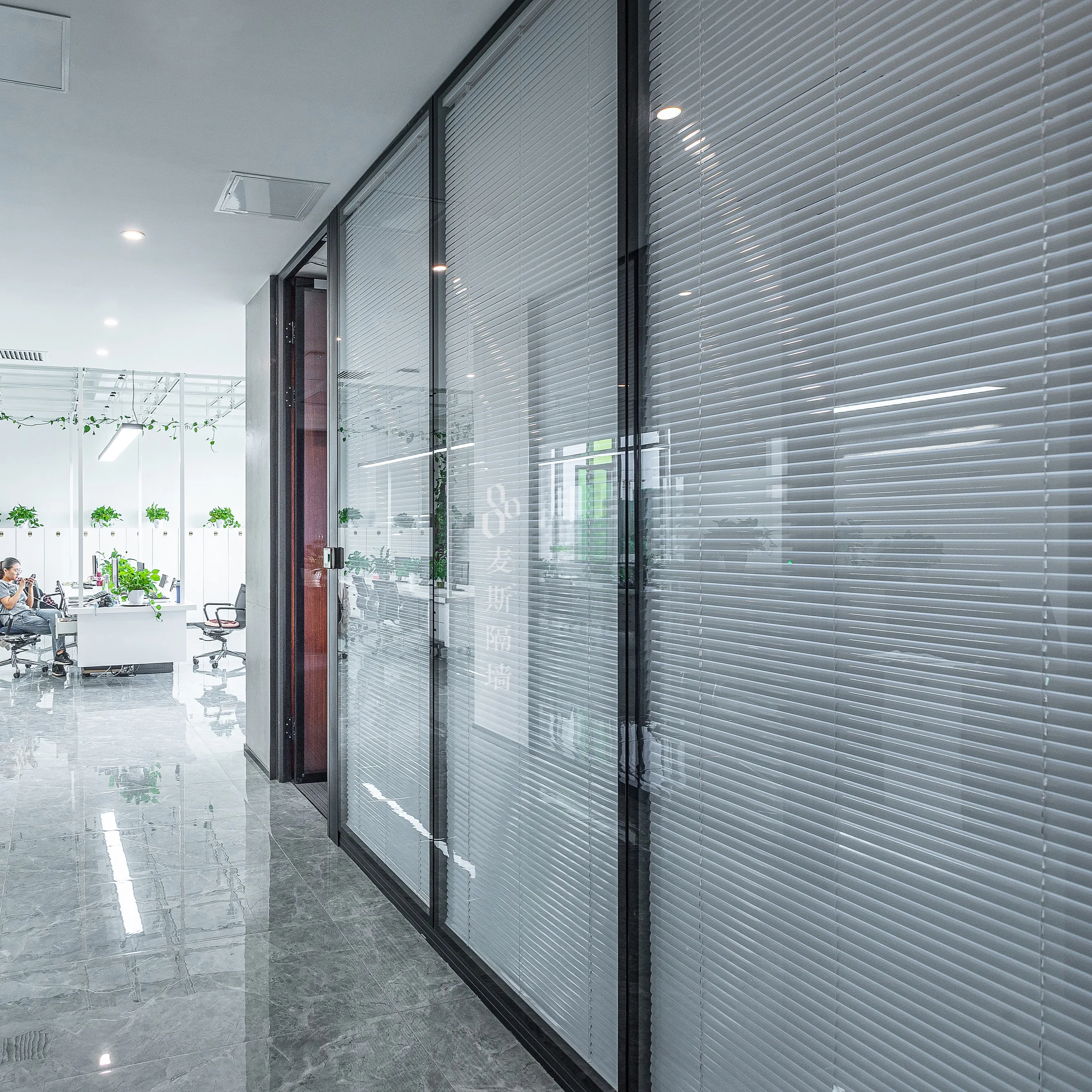 Interior Modules shipped directly glass partition built in Louvers wall panel for office