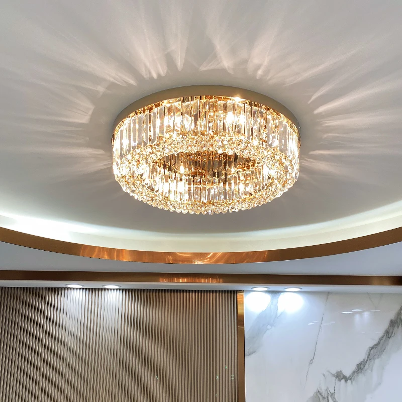 crystal modern lighting fixture hanging lamp home use chandelier decorative ceiling led pendant light