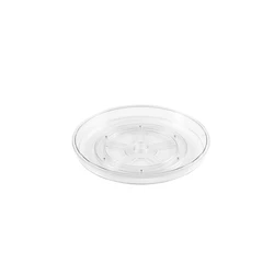 Vacane Clear Spices Cosmetics Cabinet Rotating Organizer Tray Round Plastic Lazy Susan Short Turntable--M