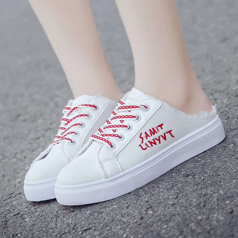 Cheap Price 2020 New Design Canvas Summer  Casual Woman Shoes New Arrivals Half Sneaker Keds