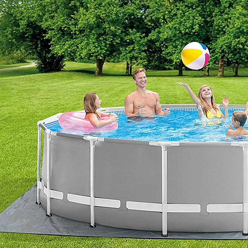 INTEX 26726 Ultra Metal Frame Pool large Swimming Rectangular Above Ground Prism Frame Pool Set