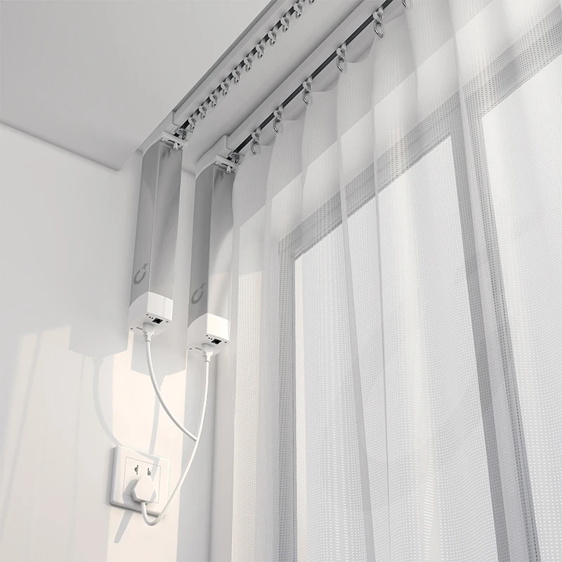 Hot Products Electric Smart Zigbee Motorized Track Curtain Motor  Work With Google Home