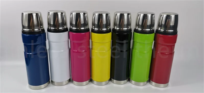 Promotion Custom Logo Sports Insulated 304 Double Layer Stainless Steel Bullet Shape Vacuum Flasks Outdoor Portable Water Bottle