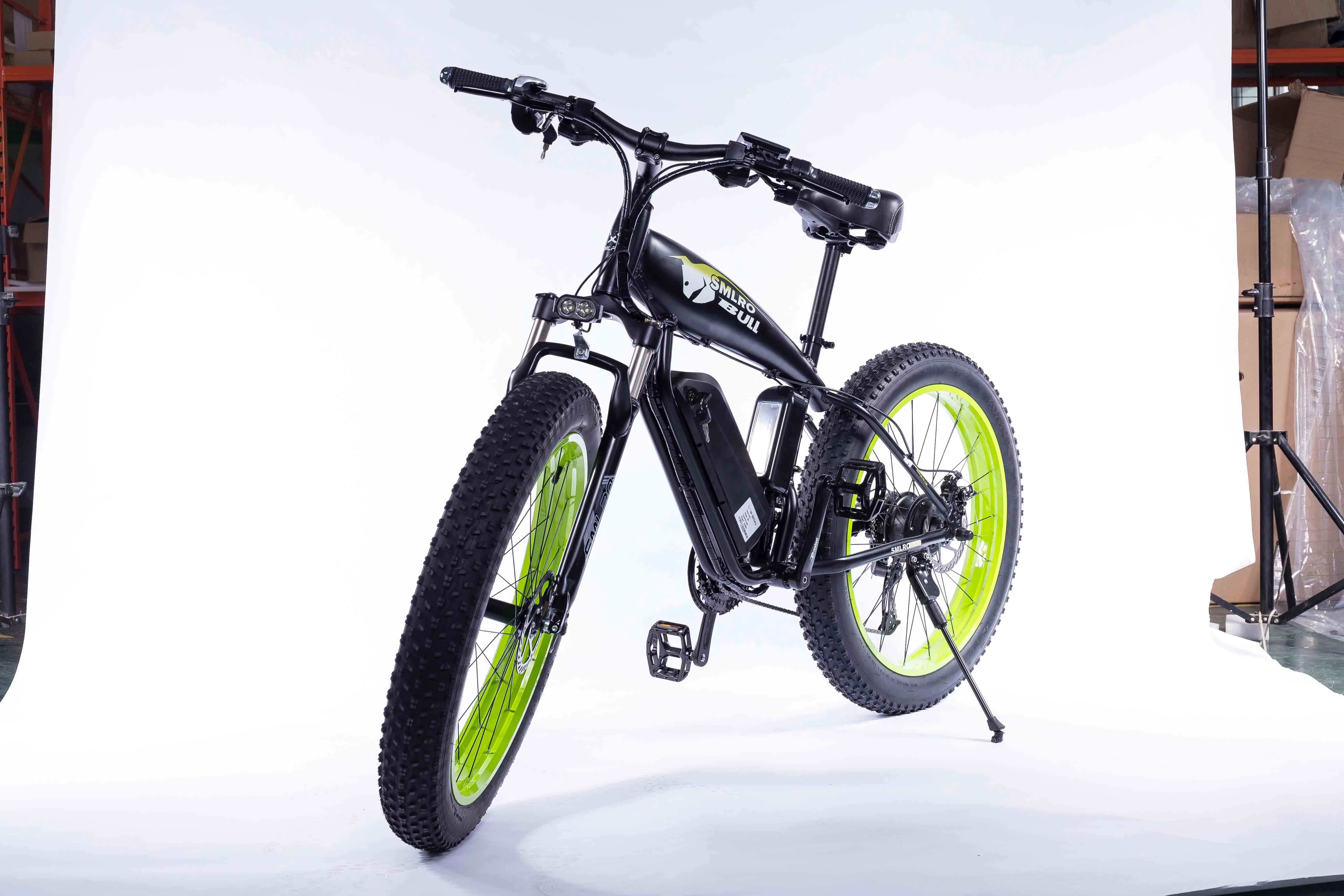 The cheapest price Electric Bicycle 48V 350W Motor 13AH Mountain Ebike 7 Speeds 26 inch Fat Tire Road Bicycle Snow Bike