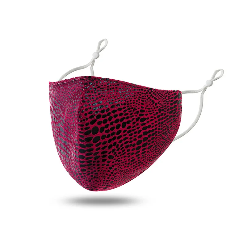 Spring summer cotton hemp material cloth maskes sexy printing sequin maskes reusable
