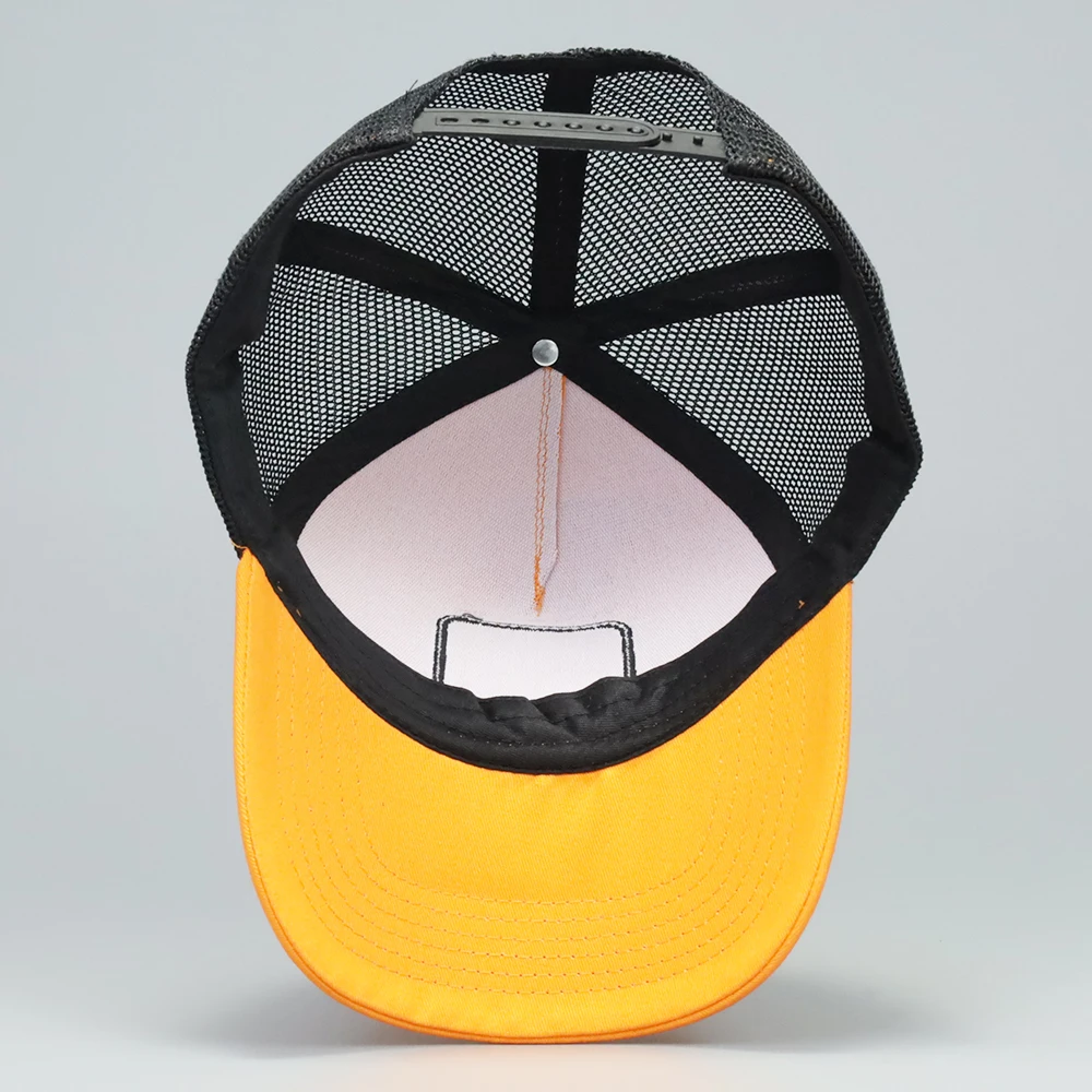 OEM Tiger Logo Trucker Hat Custom Animal Design Adjustable 5 Panel Mesh Caps for Men