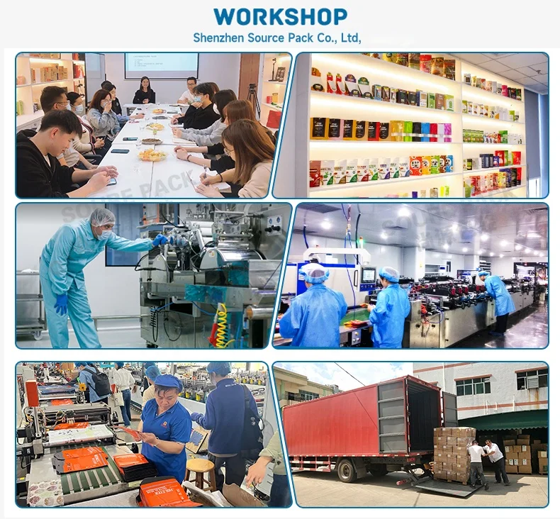 Food Zipper Pouch Stand Smell Proof Gummy Packaging Custom Mylar Plastic Bags