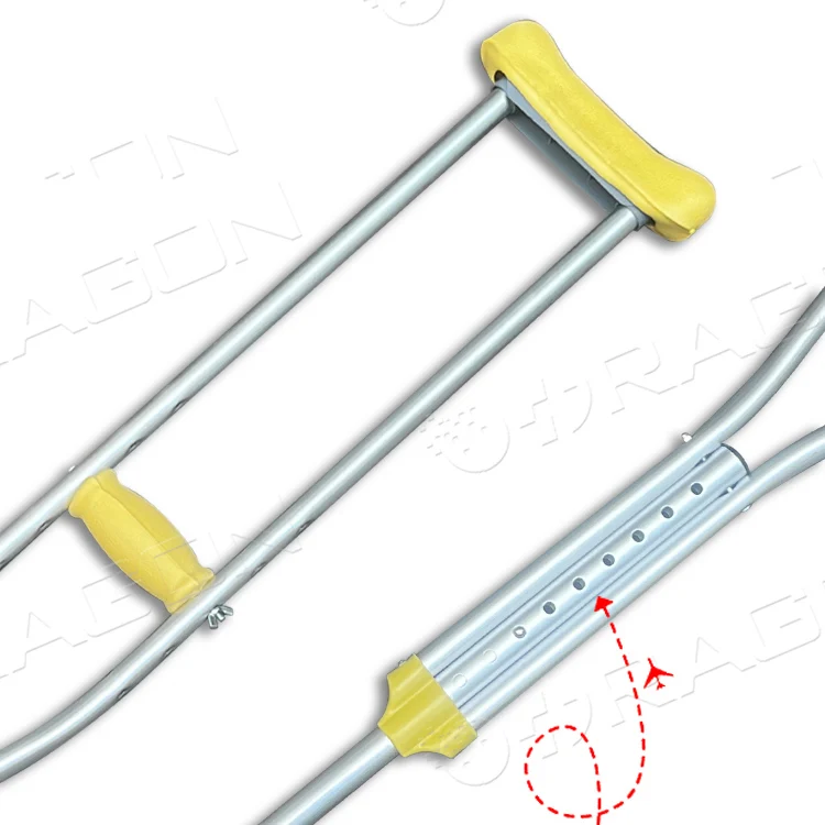 Aluminum Alloy Crutches Walking Crutch Adjustable Underarm Axillary Crutches