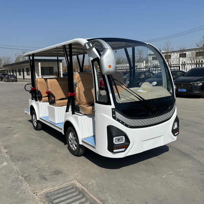 Новый роскошный левосторонний экскурсионный автобус электрический без дверей белый 8-местный Электрический