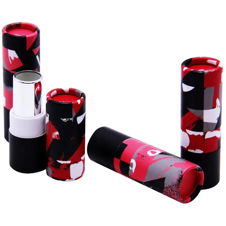 Customized lip packaging empty paper lipstick tube round packaging box