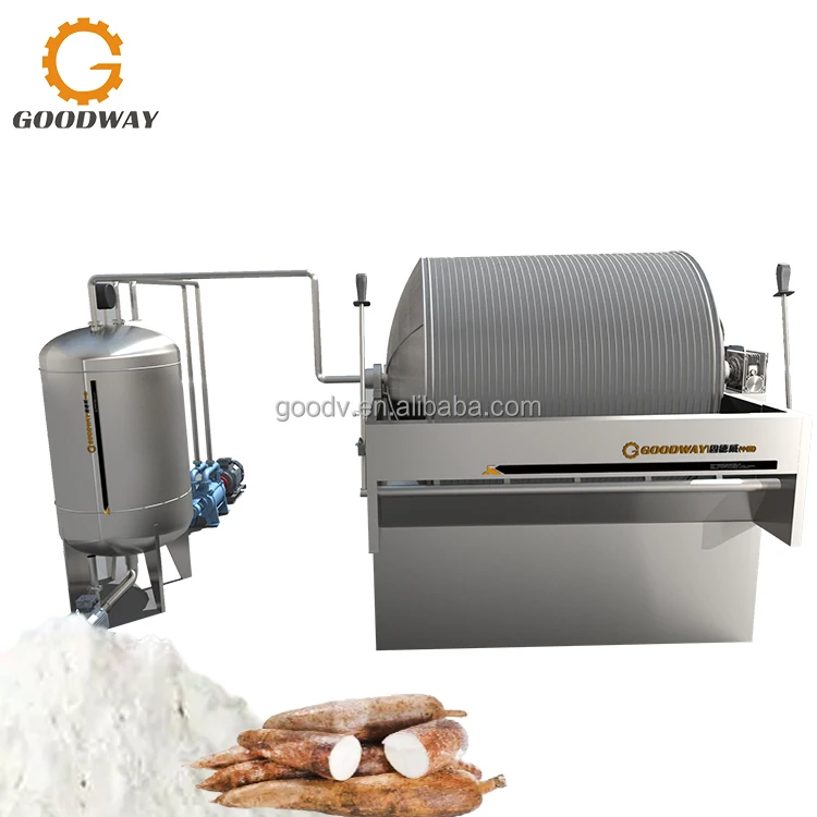Convenient Tapioca Making Machine Cassava Starch Vacuum Drum Dehydrator
