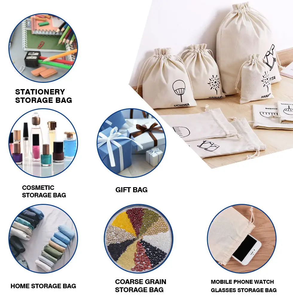 wholesale 4oz 6oz 8oz 10oz 12oz Cheap Customized Logo personalized colorful muslin custom cotton canvas drawstring bag small