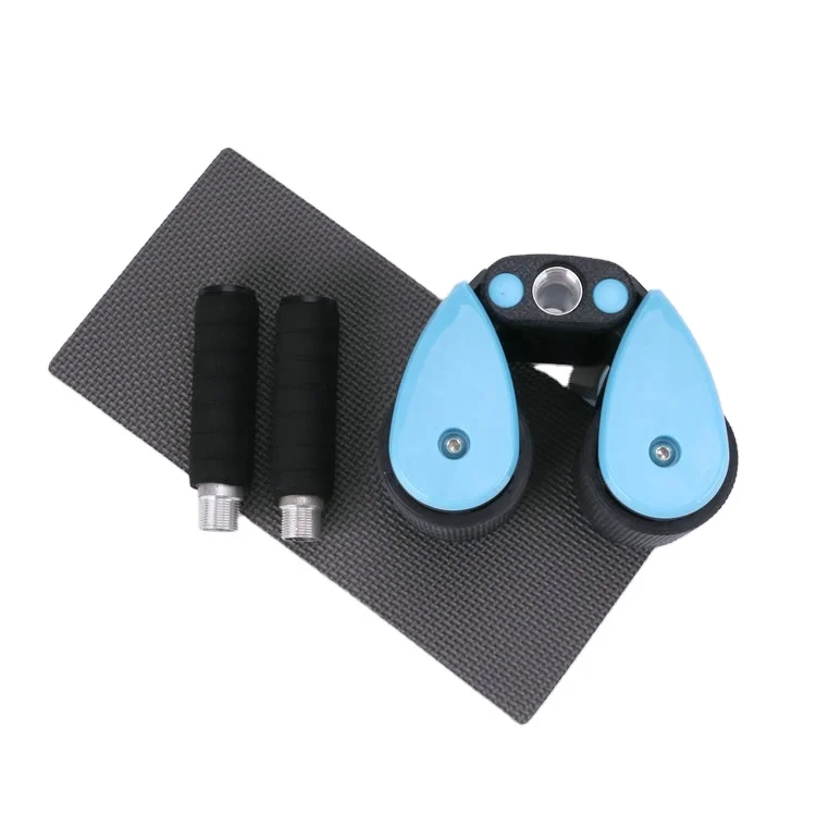 Best Workout Fitness Gym Double Wheels Abdominal Muscle Trainer Foldable Ab Wheel Roller