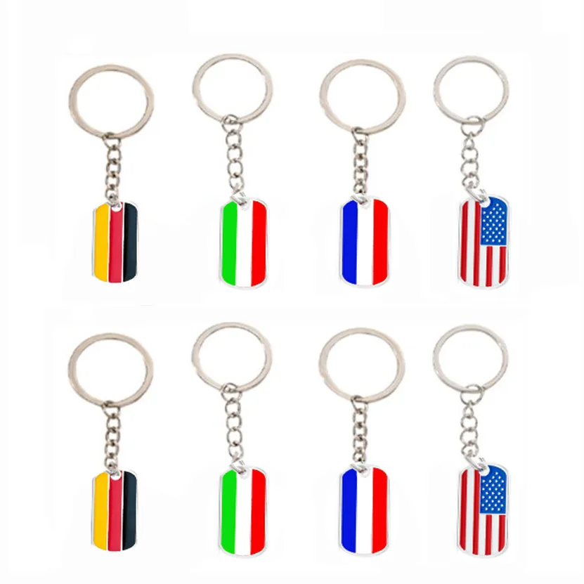 changzhi American style flag key chain car Metal German ring small gift
