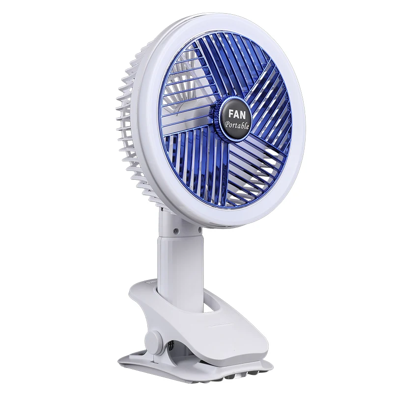 Hot selling multifunctional 4-speed cooling USB desk fan with lamp handheld clip on fan for home office table