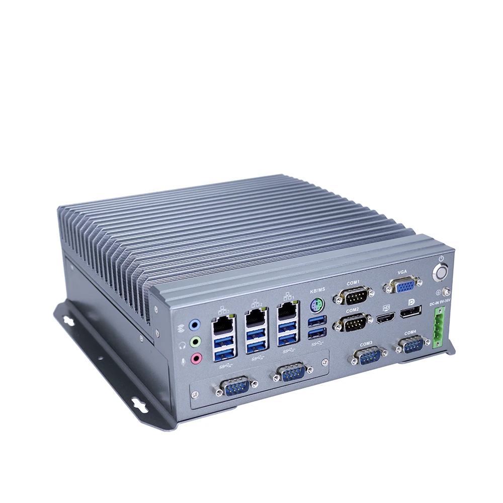 fanless industrial mini computer Q170 chipset  i5 6500T 2*DDR4 quad core 3 lan 6 com 8 USB  embed comput support dual 4G LTE