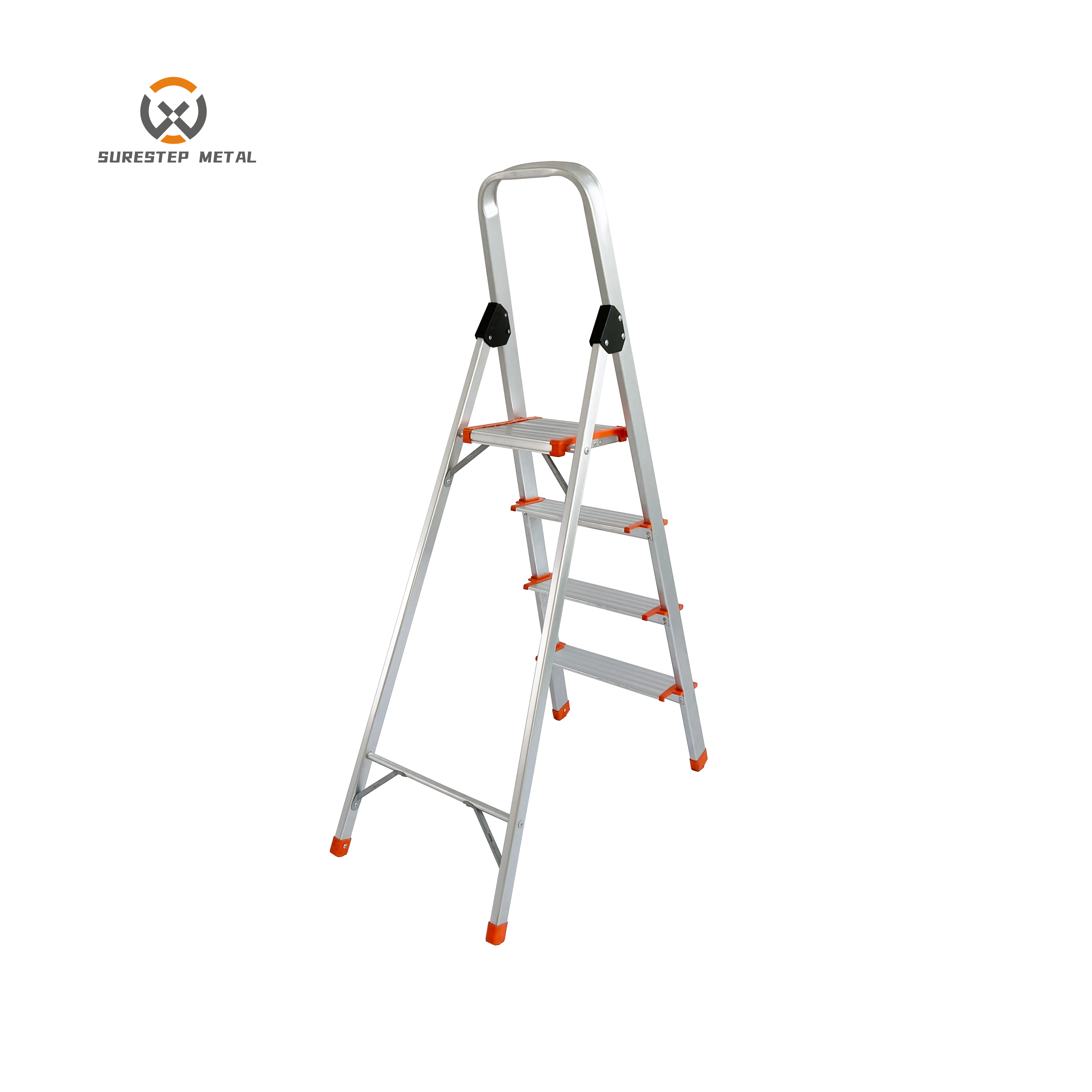 Foldable Steps 3 Step Aluminum Folding Step Stool Ladder For Sale