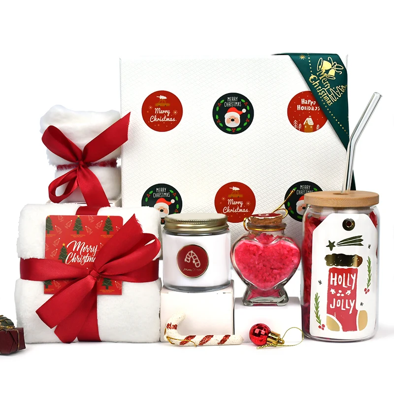 2023 New ldeas Scented Candle Set for Girls Custom Bath Spa Presentsfor Women Wholesale Christmas Gift Set for Graduation