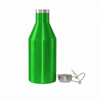 High Quality 64oz Stainless Steel Double Walled Wine Beer Bottle Travel Wine Water Bottle with Handle Lid