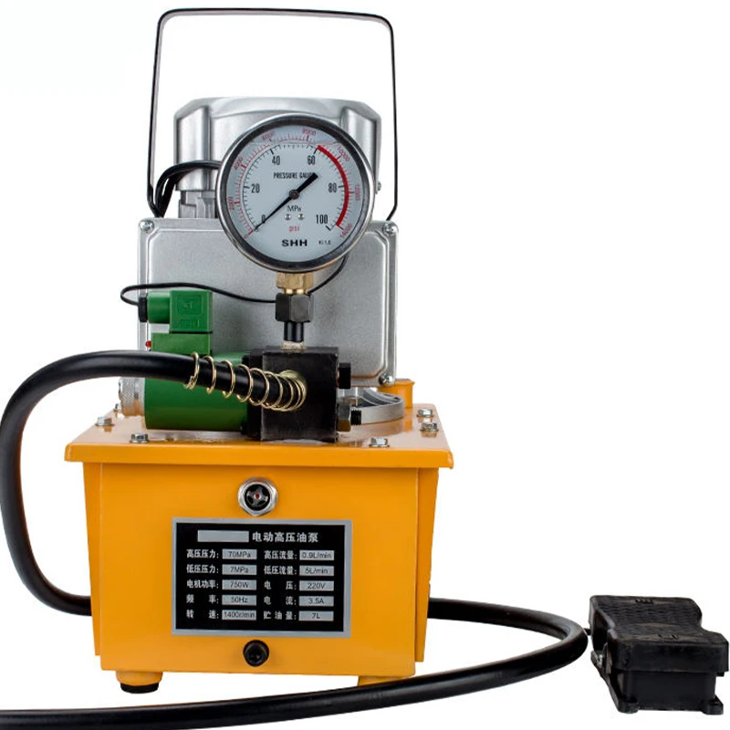 HHB-700D3 High Quality Hydraulic Electric Pump 700 Bar High Pressure Electric Three-way Hydraulic Pump Portable Oil Pump