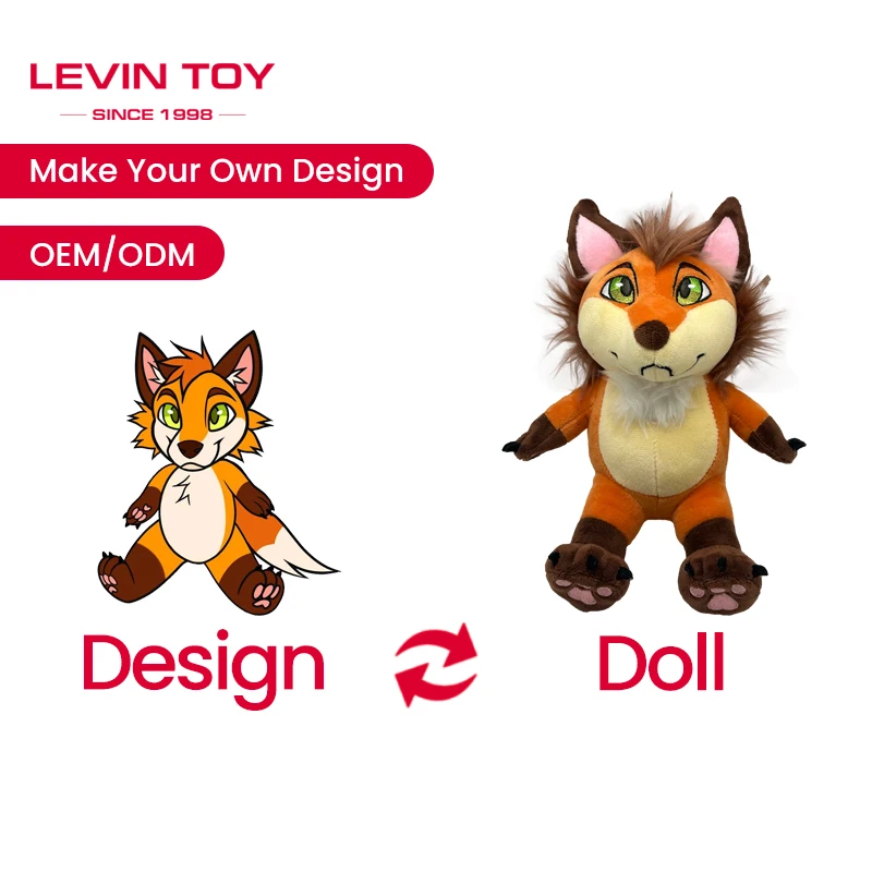 2024 New cartoon Soft Stuffed Wolf Plush Toy,with high quality from manufacturer