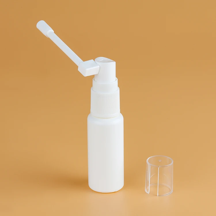 20ML PP Medical Throat Sprayer Oral Plastic Nasal Sprayer With Throat Use Mouth Long Nozzle Mist Bottle Cap Hdpe Spray Bottle