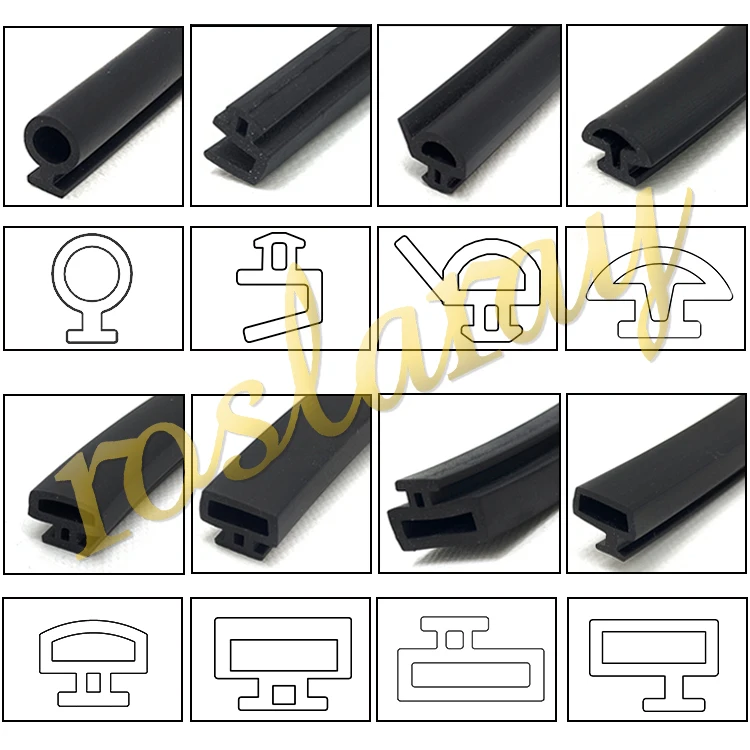 Seal Strip Factory Rubber Gasket Aluminium Door and Windows Apposite Slotted Door Rubber EPDM