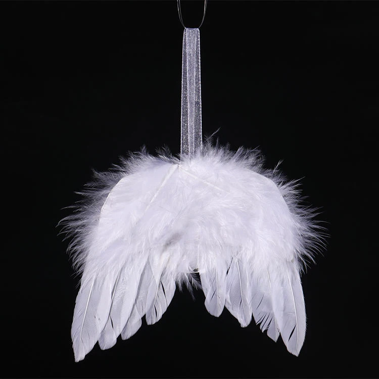 Subli-forward Sublimation feather angel wings ornaments for Christmas Home Decoration