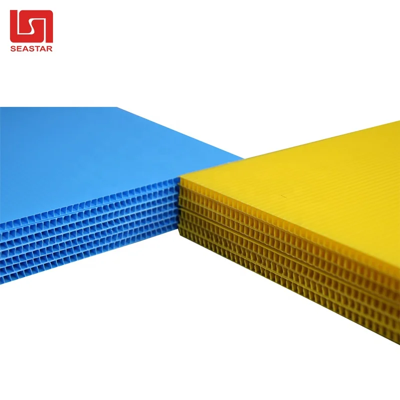 customized hollow board manufacturer 2-8mm thick waterproof cuttable pattern pp polypropylene corrugated sheet