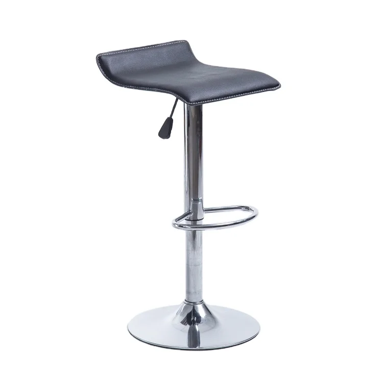 Modern PVC Fabric Stainless Steel Swivel High Chair Metal Bar Stool Kitchen Commercial Bar Stool Chair