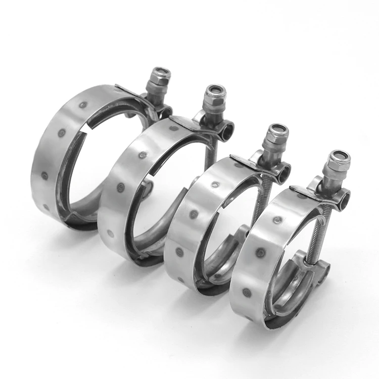 Hot selling 2.5 3 3.5 4 inch stainless steel hose clamp flange exhaust pipe clamp