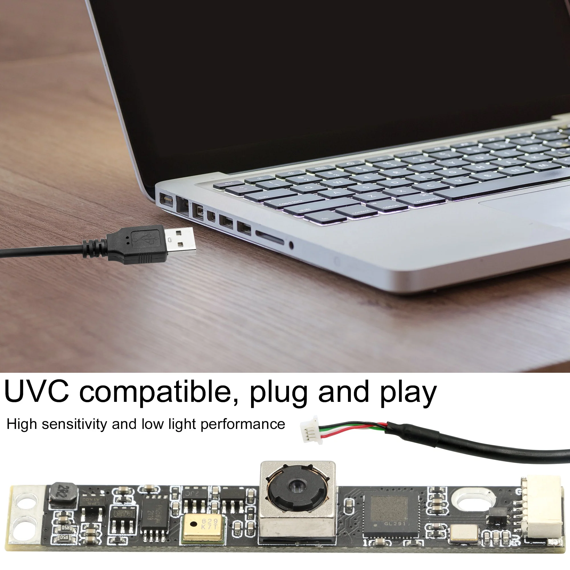 Sony IMX179 8MP Cmos Color Sensor UVC Free Driver Autofocus USB Interface Embedded Industry Camera Module 4K With Microphone