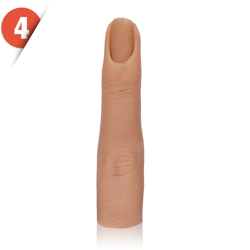 Practice Fake Nails Model Flexible Bendable Mannequin Finger Silicone Nail Training Finger for Acrylic Nails
