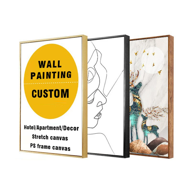 Custom Order Wholesale Canvas Wall Art Paintings Stretched Custom Canvas Prints Decoration Artes with Your Photos