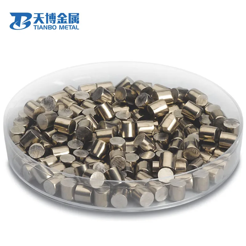 High purity 99.995% 3*3mm  6*6mm   pure titanium pellet   for Evaporation Coating