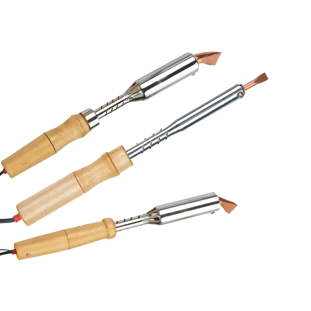 Высококачественный Электрический паяльник с деревянной ручкой 100 Вт 240 В