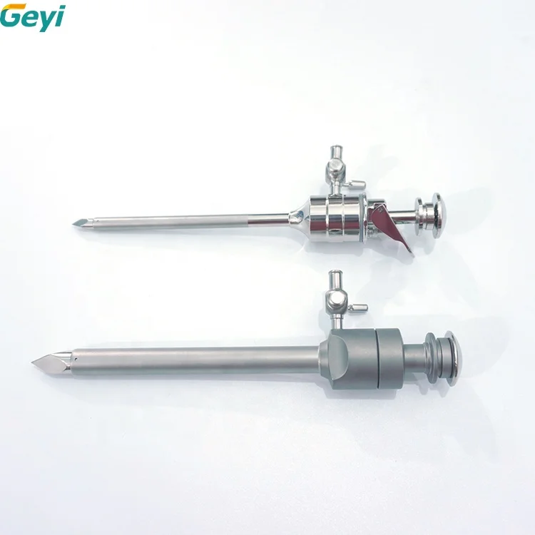 Geyi factory 3.5mm/5.5mm/10.5mm12.5mm/15mm reusable trocar for  laparoscopic surgical Instruments