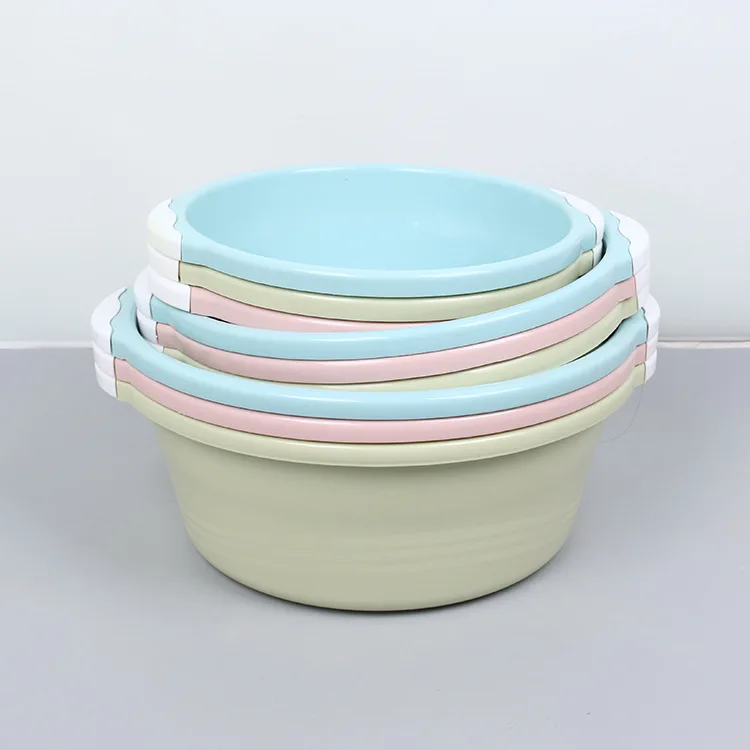 Бинауральная пластиковая раковина, Детская раковина бытового размера, раковина круглого размера для стирки и мытья посуды, устойчивая к падениям и прочная