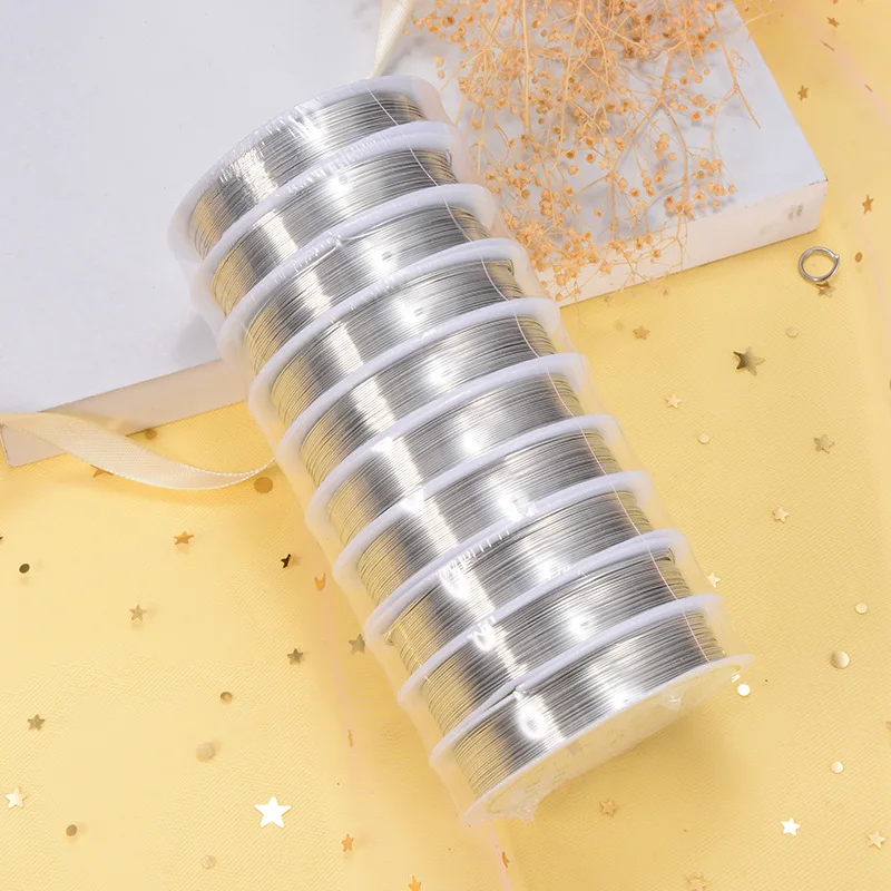10 Rolls Per Lot Colorful Brass Craft Wire Tarnish Resistant Copper Beading Wire for Jewelry Making Supplies and Crafts