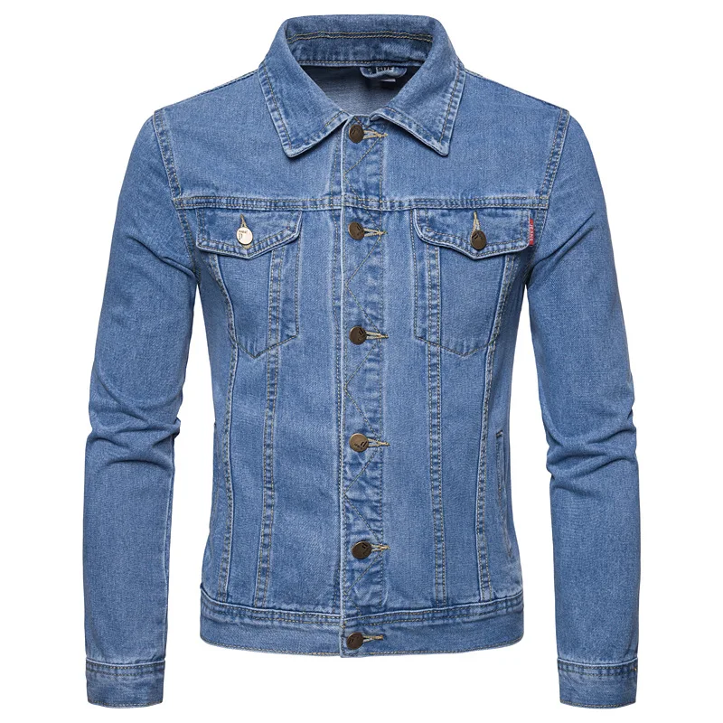 New Arrival Wholesale Long Sleeve Regular Black Jeans Jacket Coat Denim Jean Jacket For Men