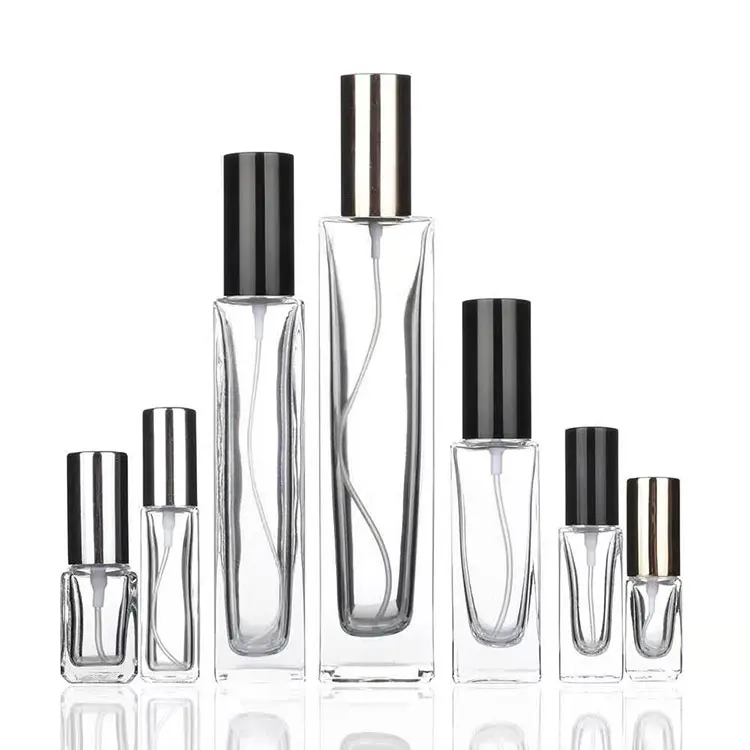 Thick Bottom Vintage 10ml Mini Round&Square Clear Refillable Perfume Glass Bottle Mouth Spray Bottles Perfume Decants