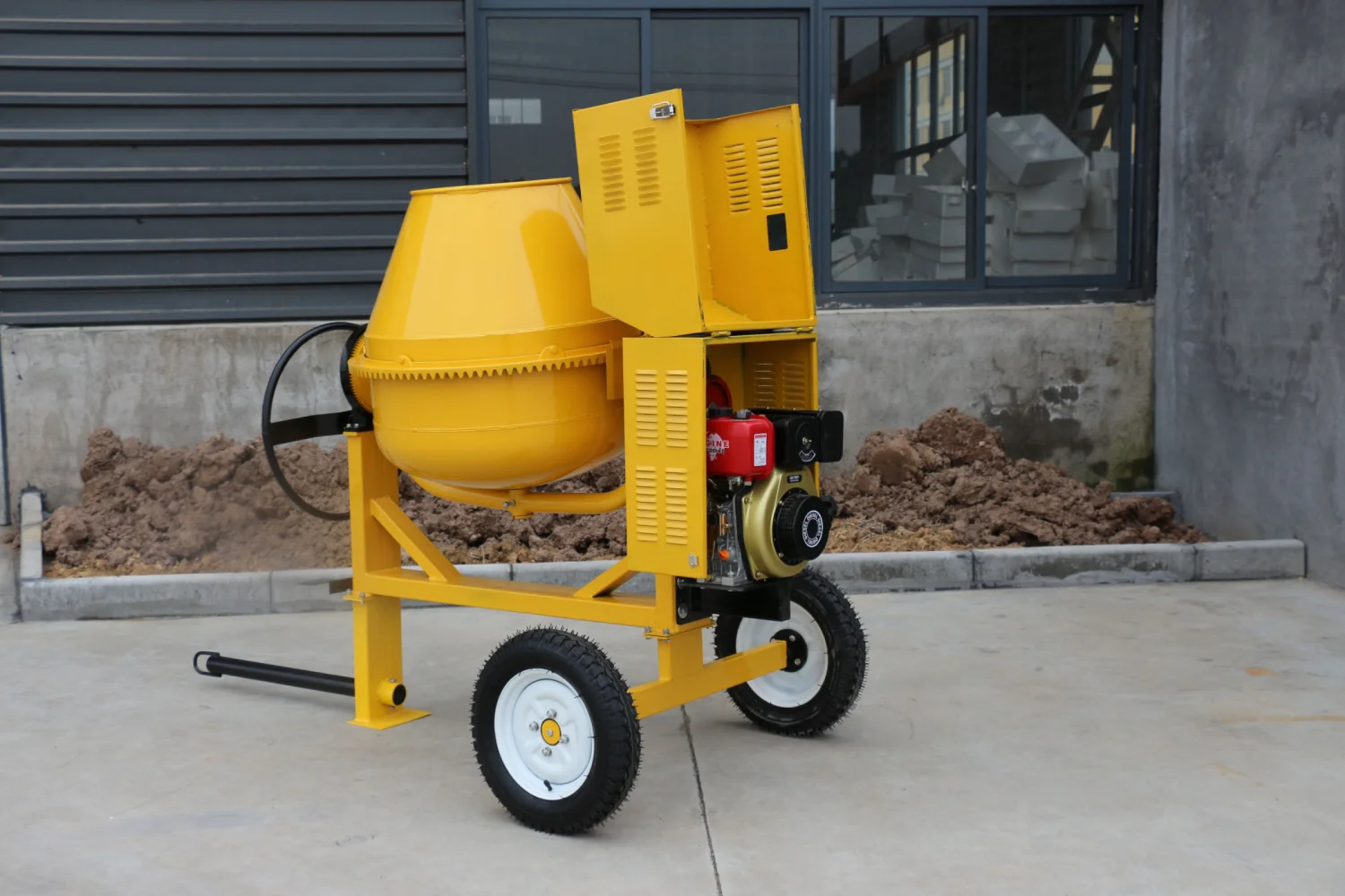 Mobile Concrete Mixer Diesel Concrete Mixing Machine Mini Type Bucket Fit Concrete Mixer for Sale