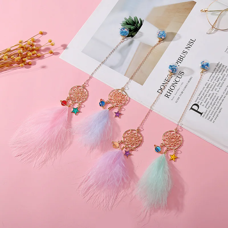 
Factory direct flapping dream net pendant feathers dream catcher hanging decorative color feathers car shop dream net wind chime 
