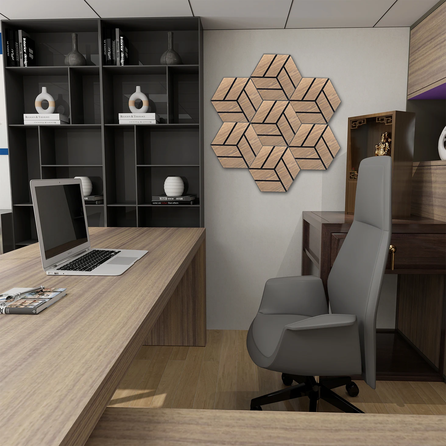 Kasaro Innovative Small Hexagon Wall Panel Acoustic Panels for Modern Noise Reduction