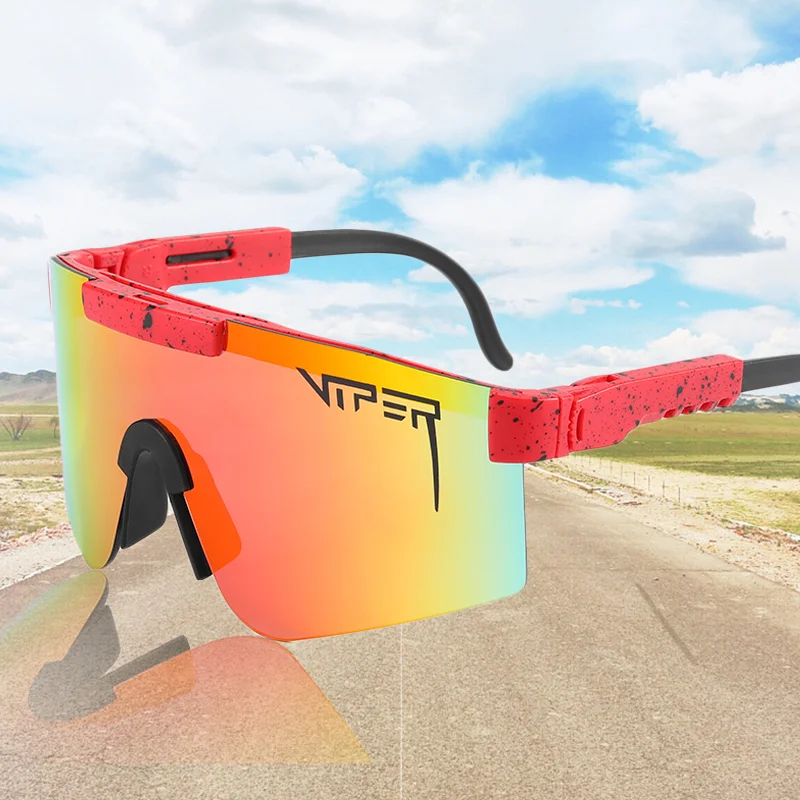 2021 pits and viperes Sunglasses Frame Mirrored lens outdoor Windproof Cycling Sport UV400 Protection Sunglasses For Men Women