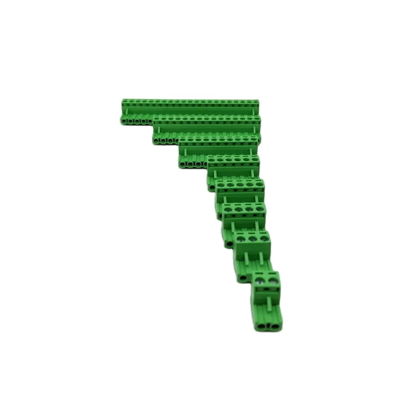 2 3 4 5 ~ 24 Pin 5,0 шаг зеленый штекер в Scew зажим PCB клеммный блок подключаемый Тип