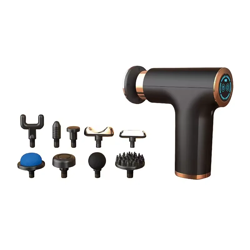 9-heads Portable Massage Gun And Type-C Charging Fascia Tool Portable Foldable Electric Neck And Shoulder Massage